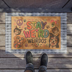 Stay Weird Weirdos Pet Doormat | Colorful Dog & Cat Welcome Mat | Funny Pet Lover Door Mat