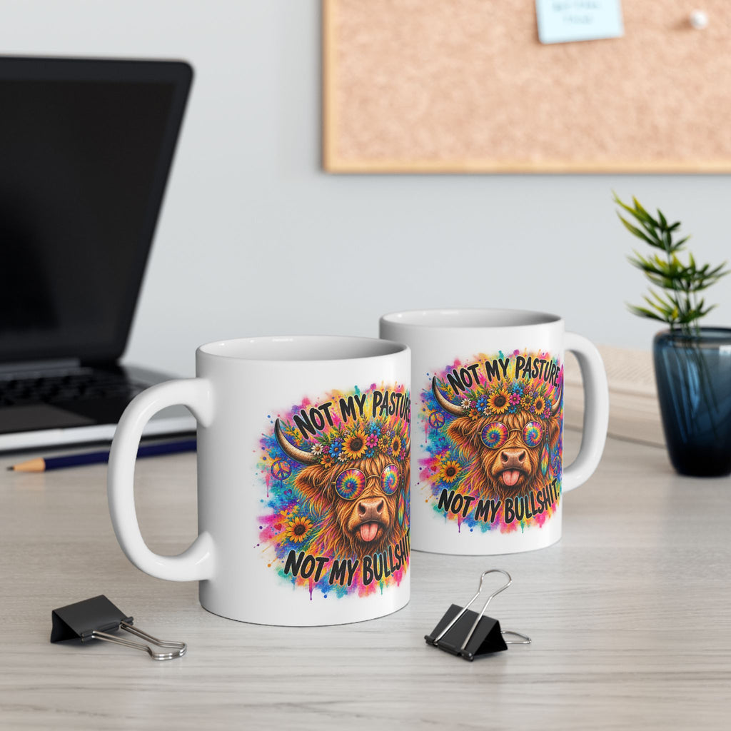 Not Your Average Cowgirl Mug | Colorful Cow Coffee Cup