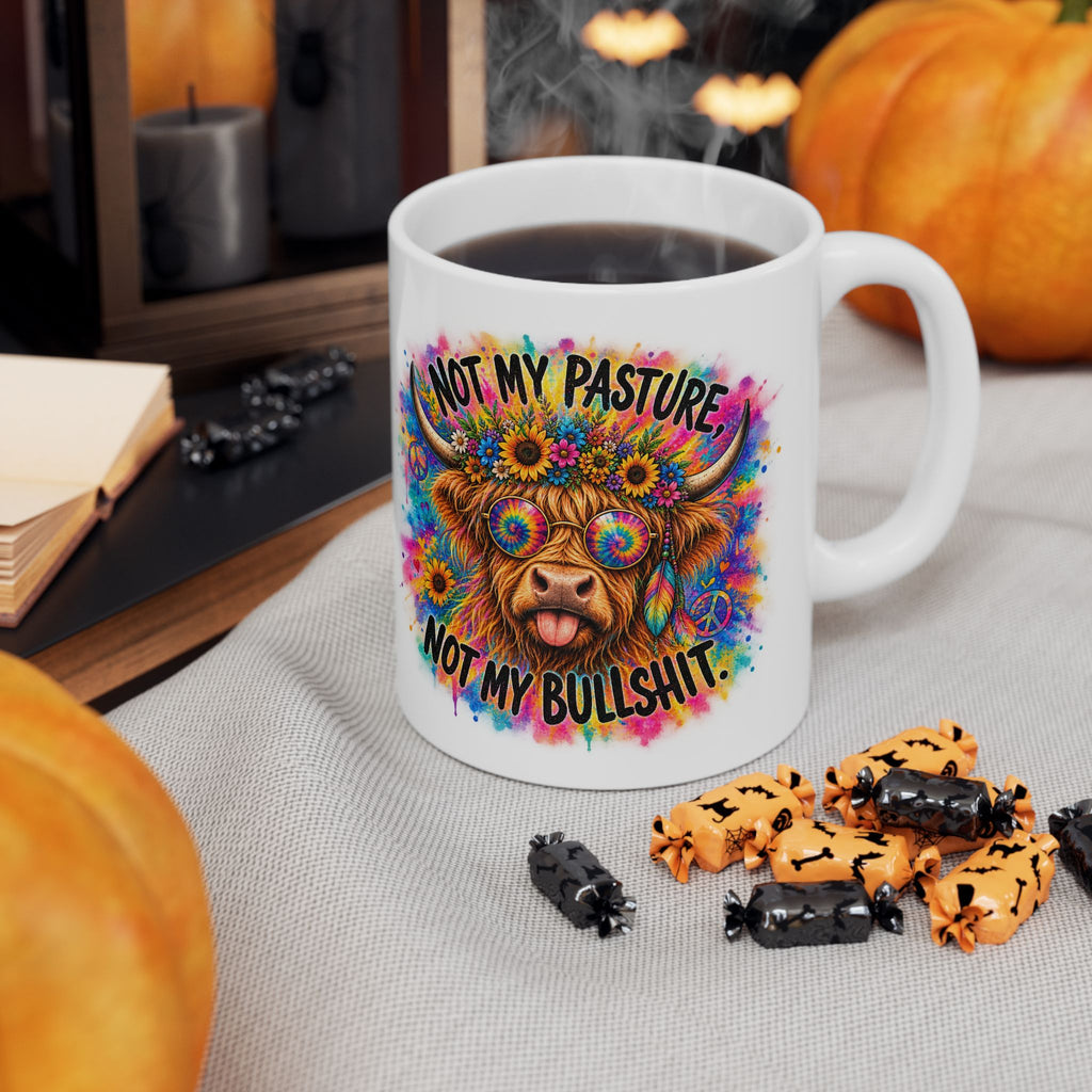 Not Your Average Cowgirl Mug | Colorful Cow Coffee Cup