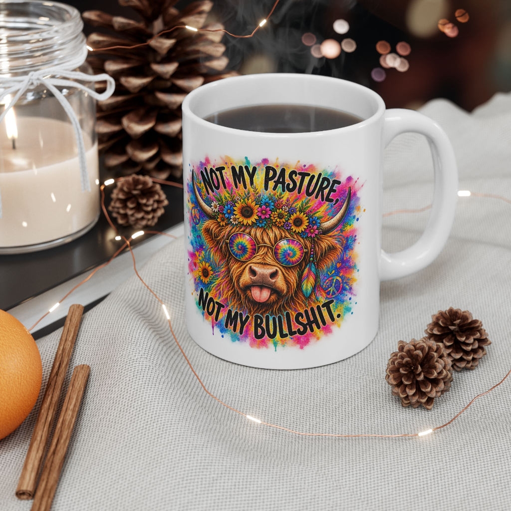Not Your Average Cowgirl Mug | Colorful Cow Coffee Cup