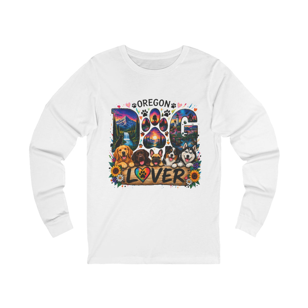 Oregon Dog Lover Long Sleeve Shirt | Cute Dog Graphic Tee