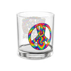 Bottoms Up Rocks Glass — 10oz Colorful Retro Drink Whiskey Glass