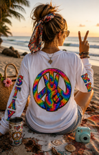 Stay In Your Lane Long Sleeve Shirt | Colorful Floral Typography