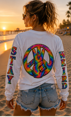 Stay In Your Lane Long Sleeve Shirt | Colorful Floral Typography