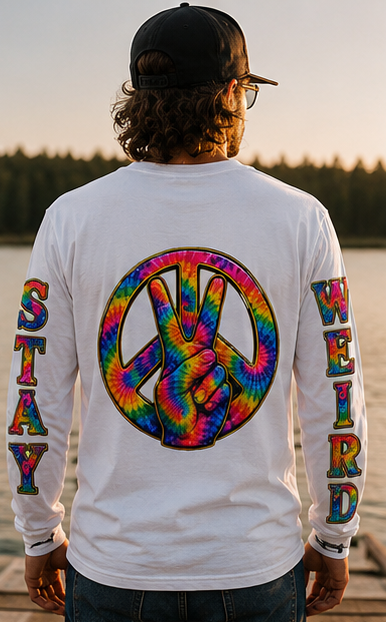 Stay In Your Lane Long Sleeve Shirt | Colorful Floral Typography