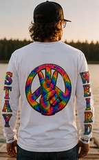 Stay In Your Lane Long Sleeve Shirt | Colorful Floral Typography