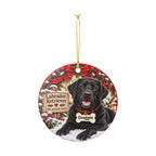Labrador Retriever Ceramic Christmas Ornament — "Love without limits" Dog Memorial Gift