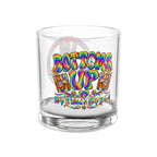 Bottoms Up Rocks Glass — 10oz Colorful Retro Drink Whiskey Glass