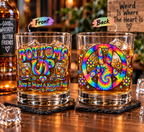 Bottoms Up & Stay Weird Whiskey Glass Set of 4